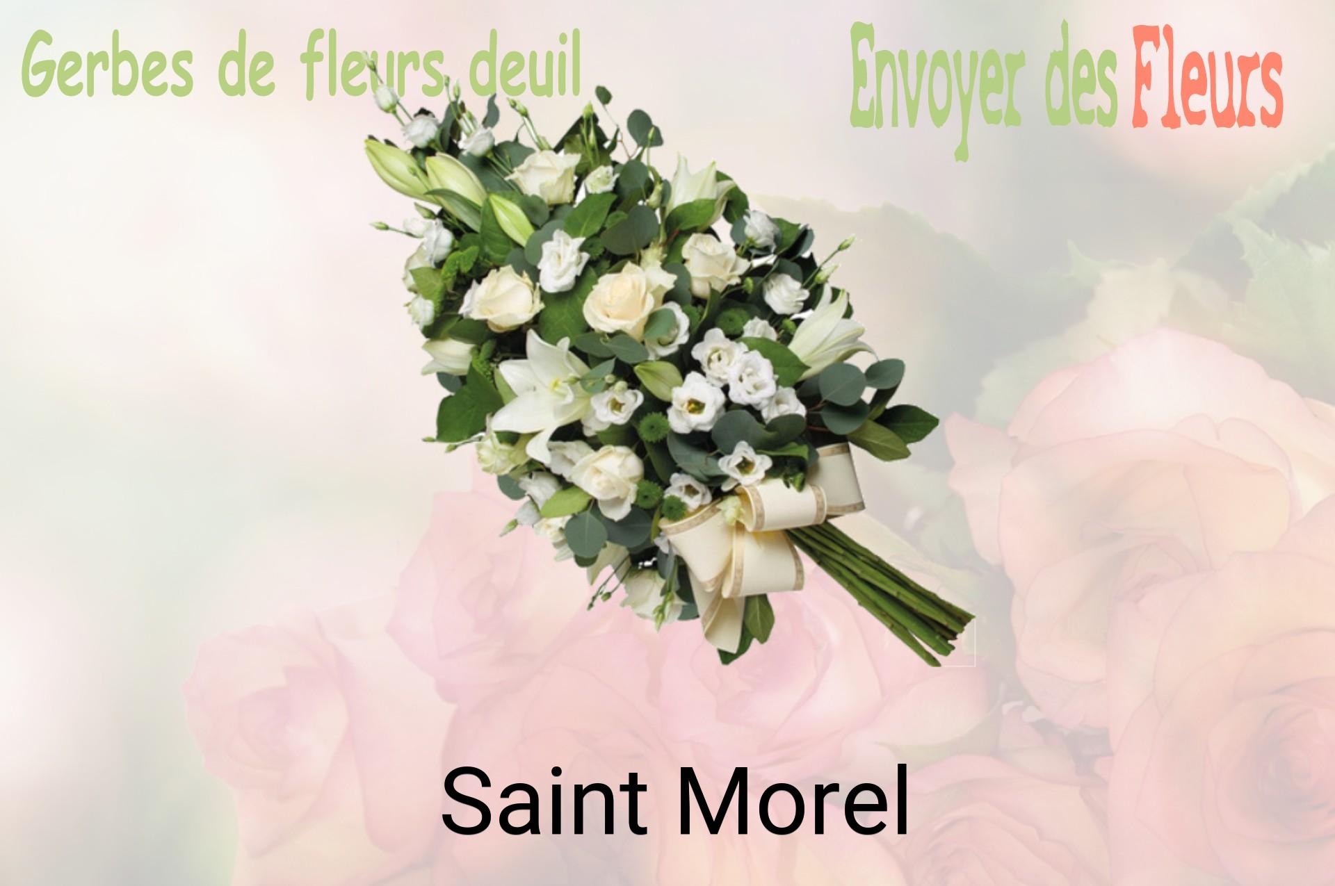 Gerbe de fleurs de deuil livrée à Saint-Morel